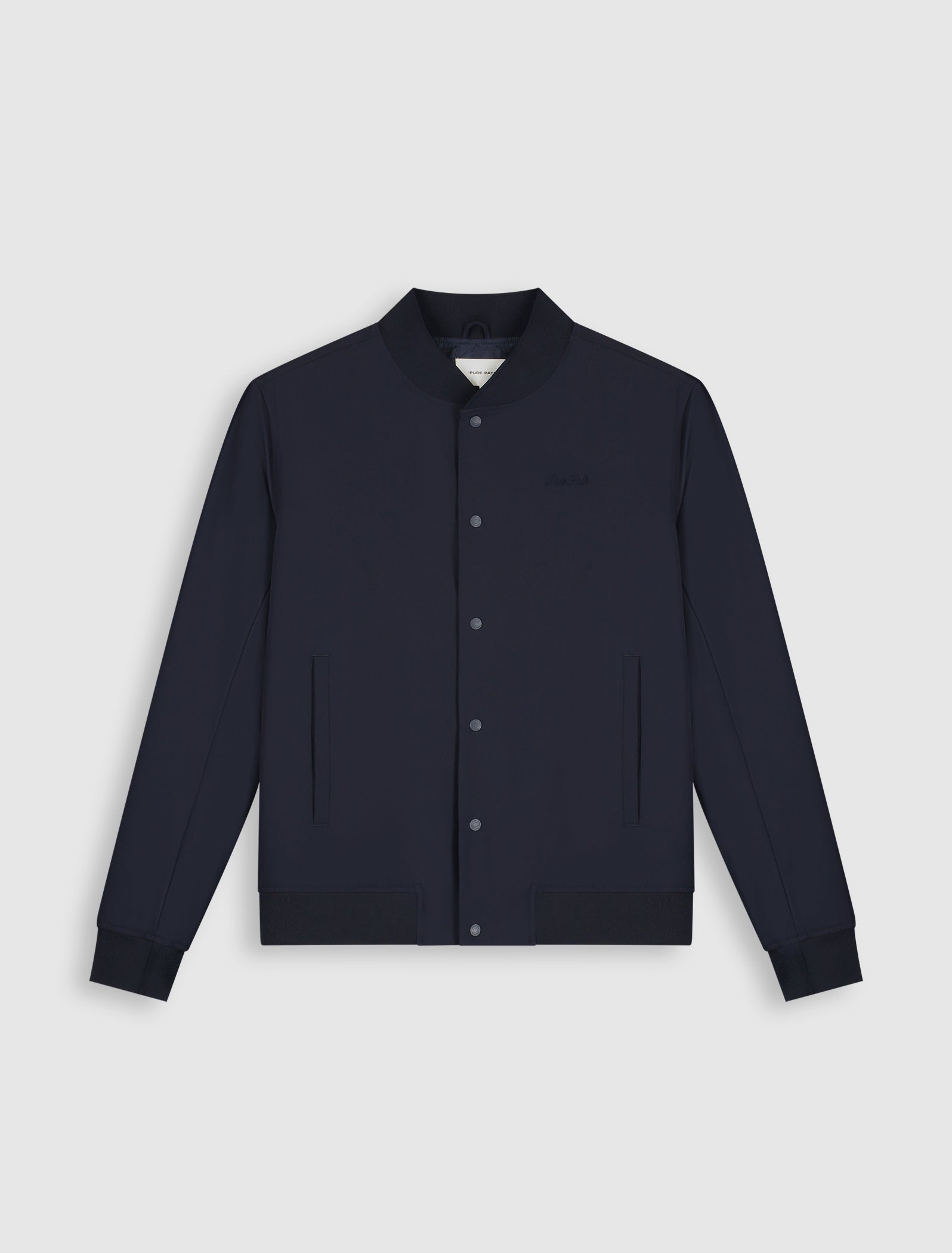 Pure Path Travel Stretch Bomber Jacket - Dark Navy