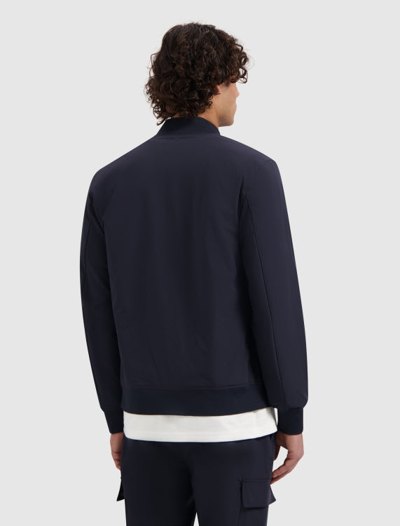 Pure Path Travel Stretch Bomber Jacket - Dark Navy