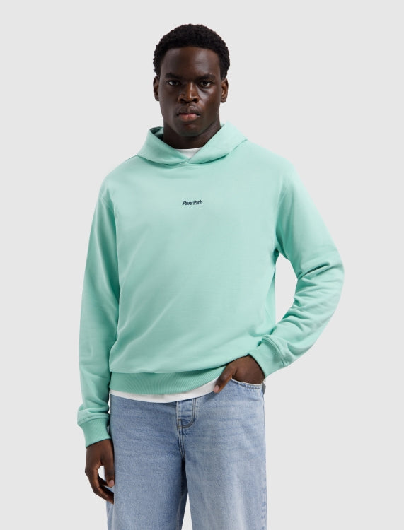 Pure Path Bold Emblem Hoodie - Mint