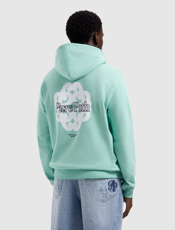Pure Path Bold Emblem Hoodie - Mint