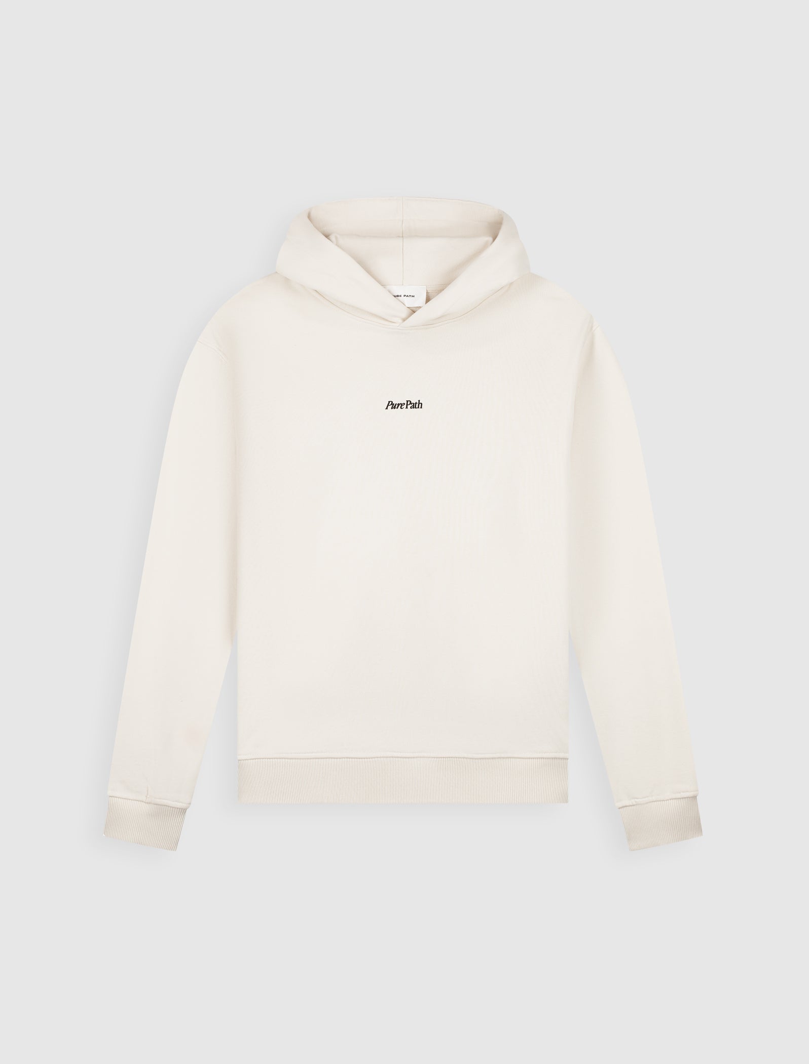 Pure Path Bold Emblem Hoodie - Ecru