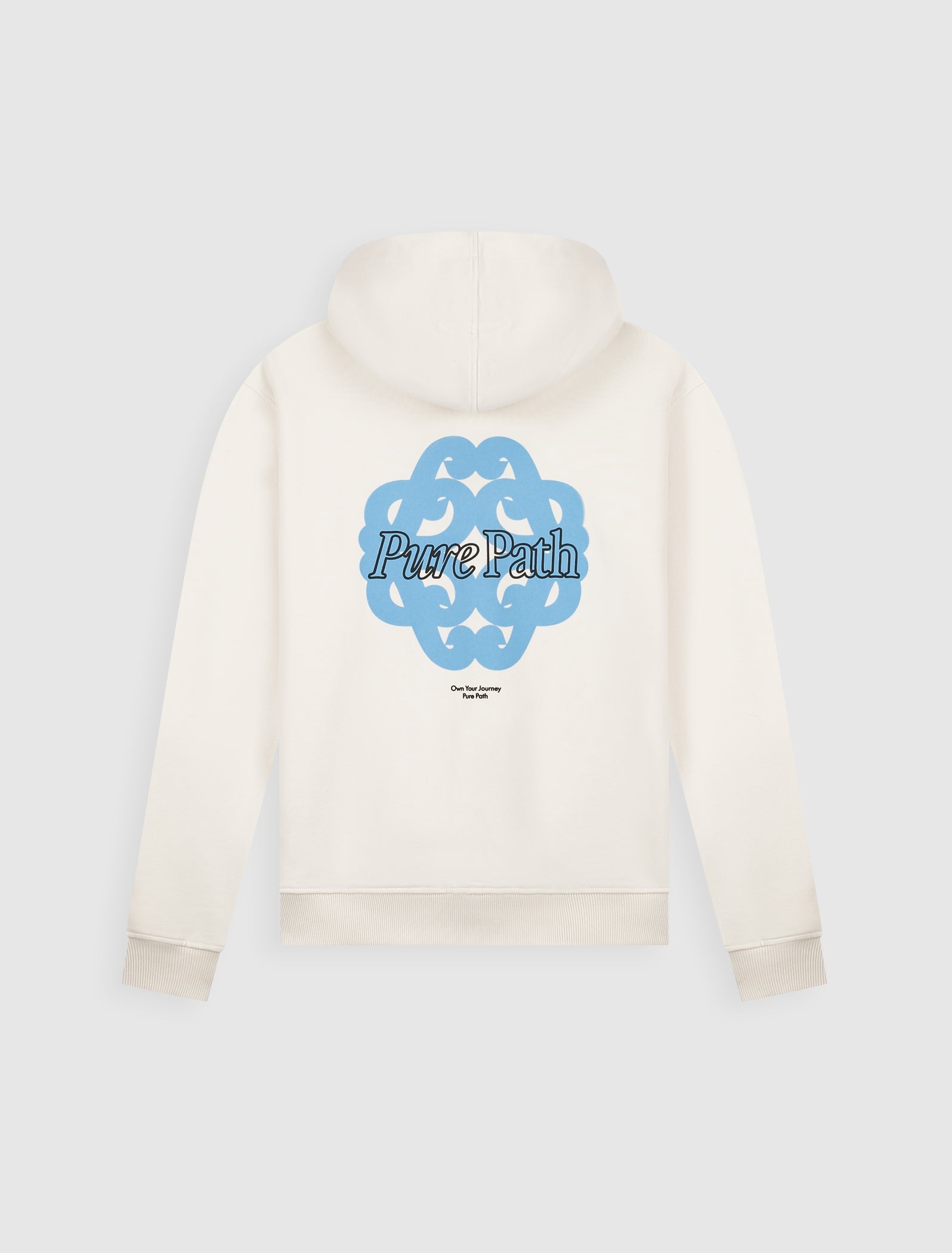 Pure Path Bold Emblem Hoodie - Ecru