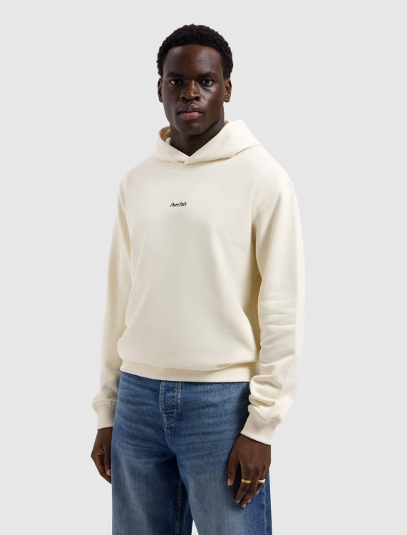 Pure Path Bold Emblem Hoodie - Ecru