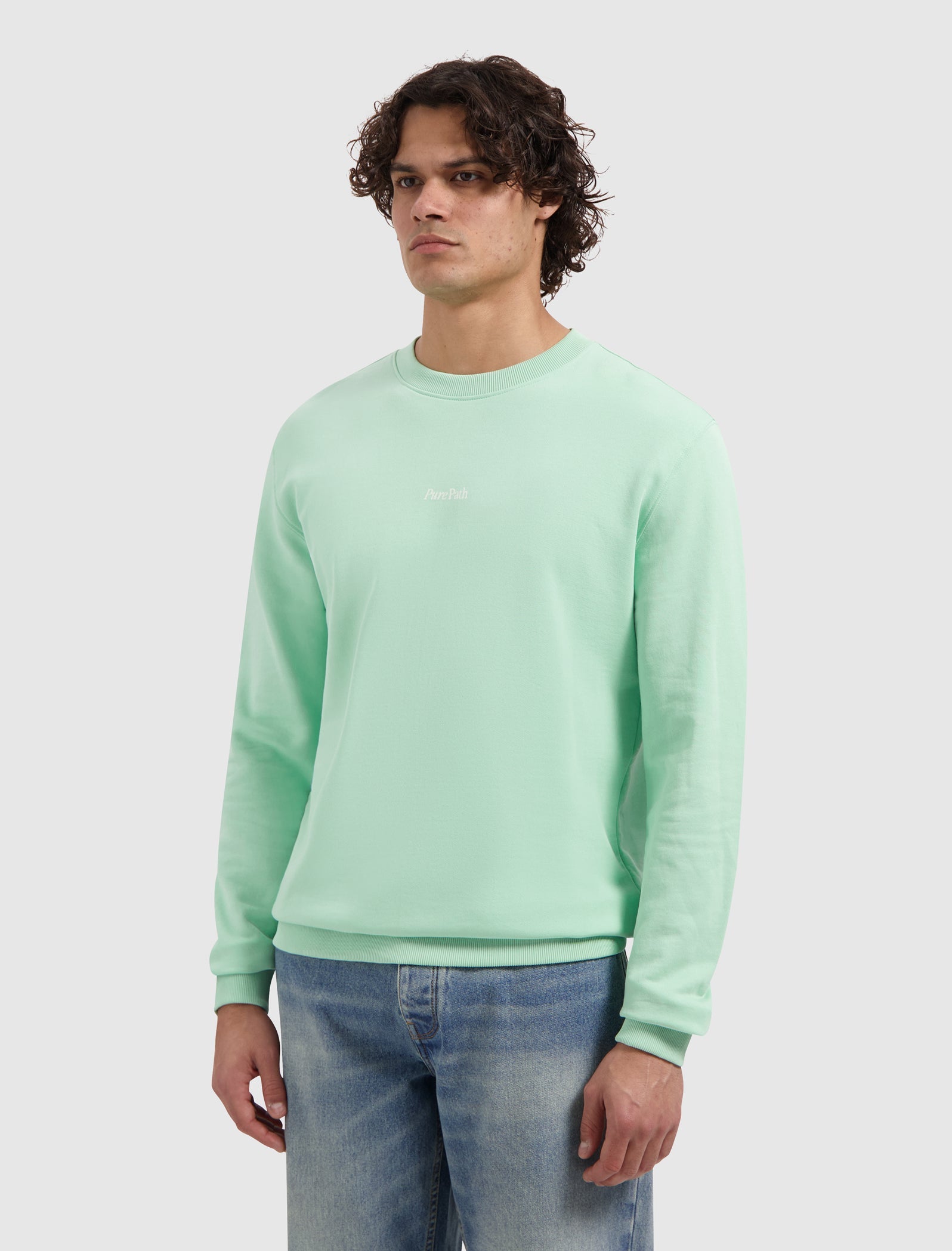 Pure Path Trio of Flowers Sweater - Mint
