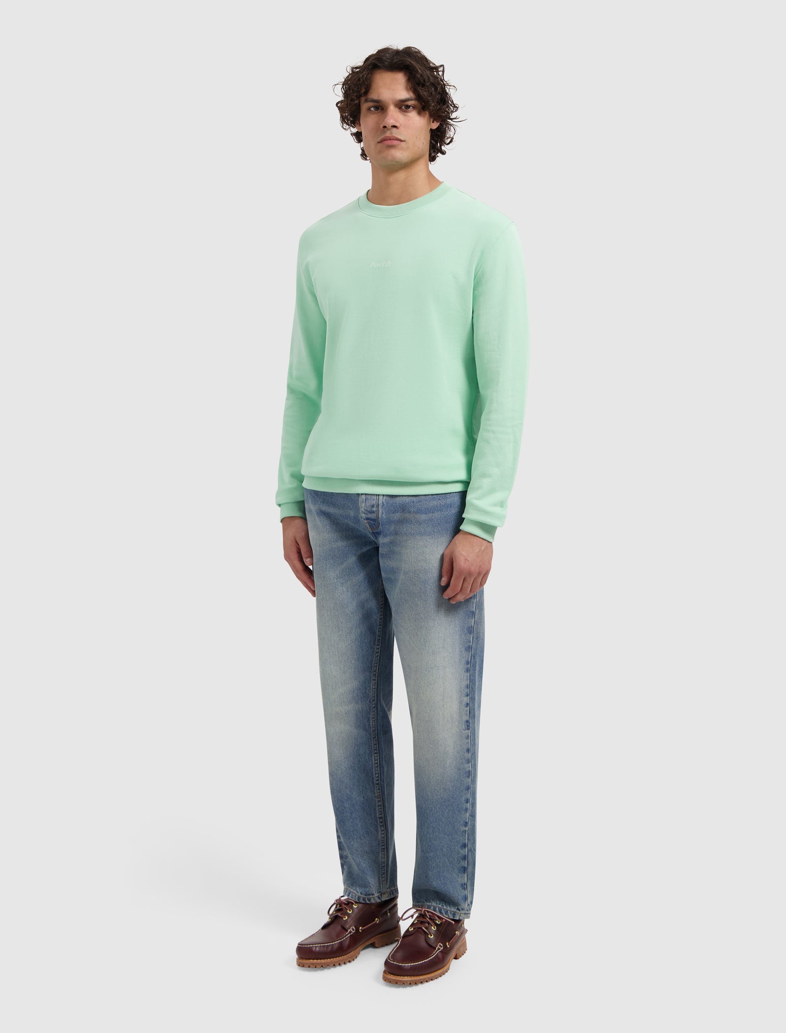 Pure Path Trio of Flowers Sweater - Mint