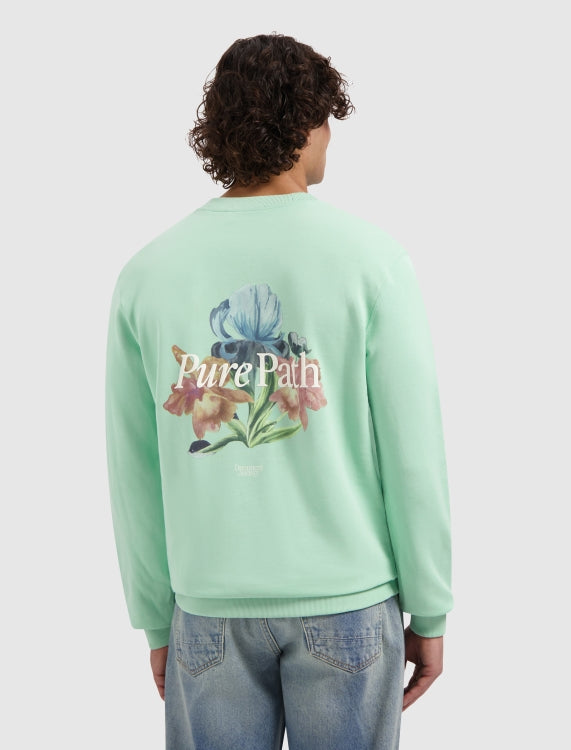 Pure Path Trio of Flowers Sweater - Mint