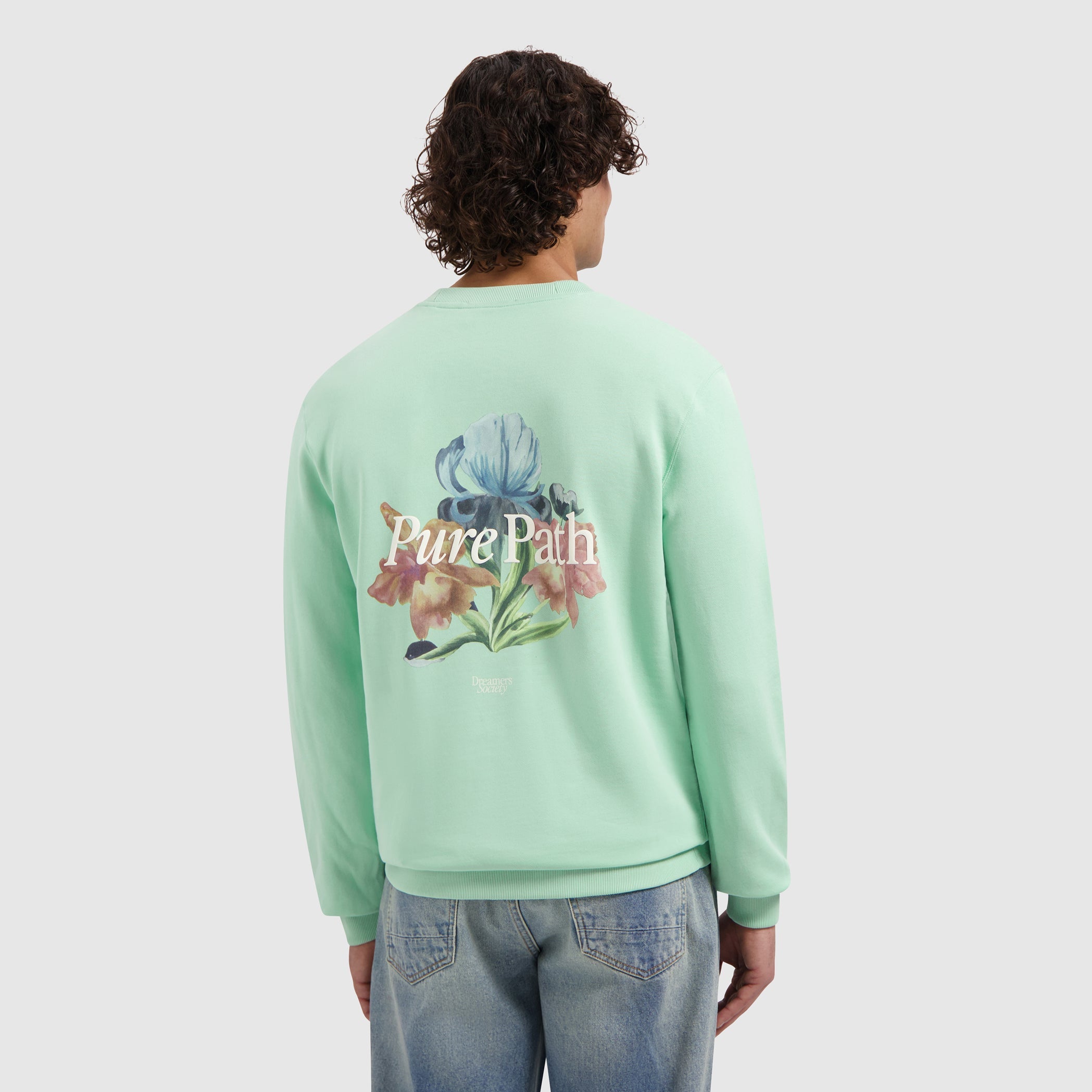 Pure Path Trio of Flowers Sweater - Mint