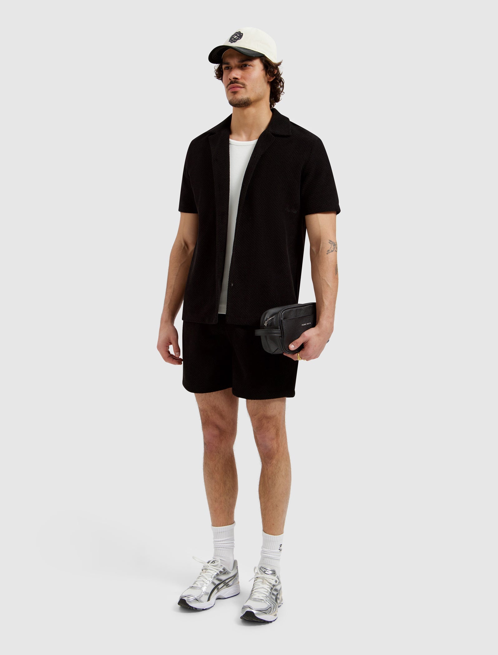 Pure Path Honeycomb Shorts - Black