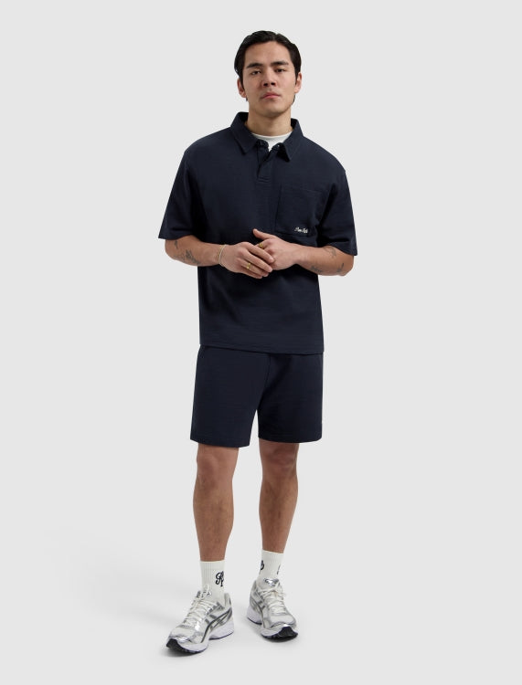 Pure Path Structure Sweat Shorts - Dark Navy