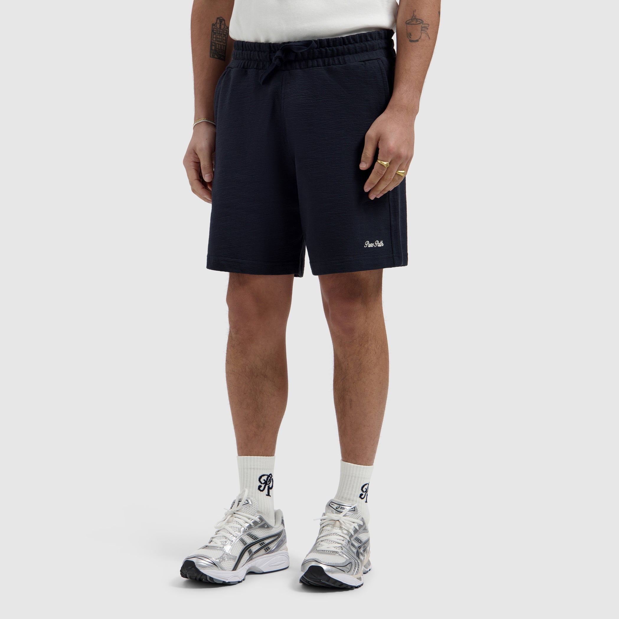 Pure Path Structure Sweat Shorts - Dark Navy