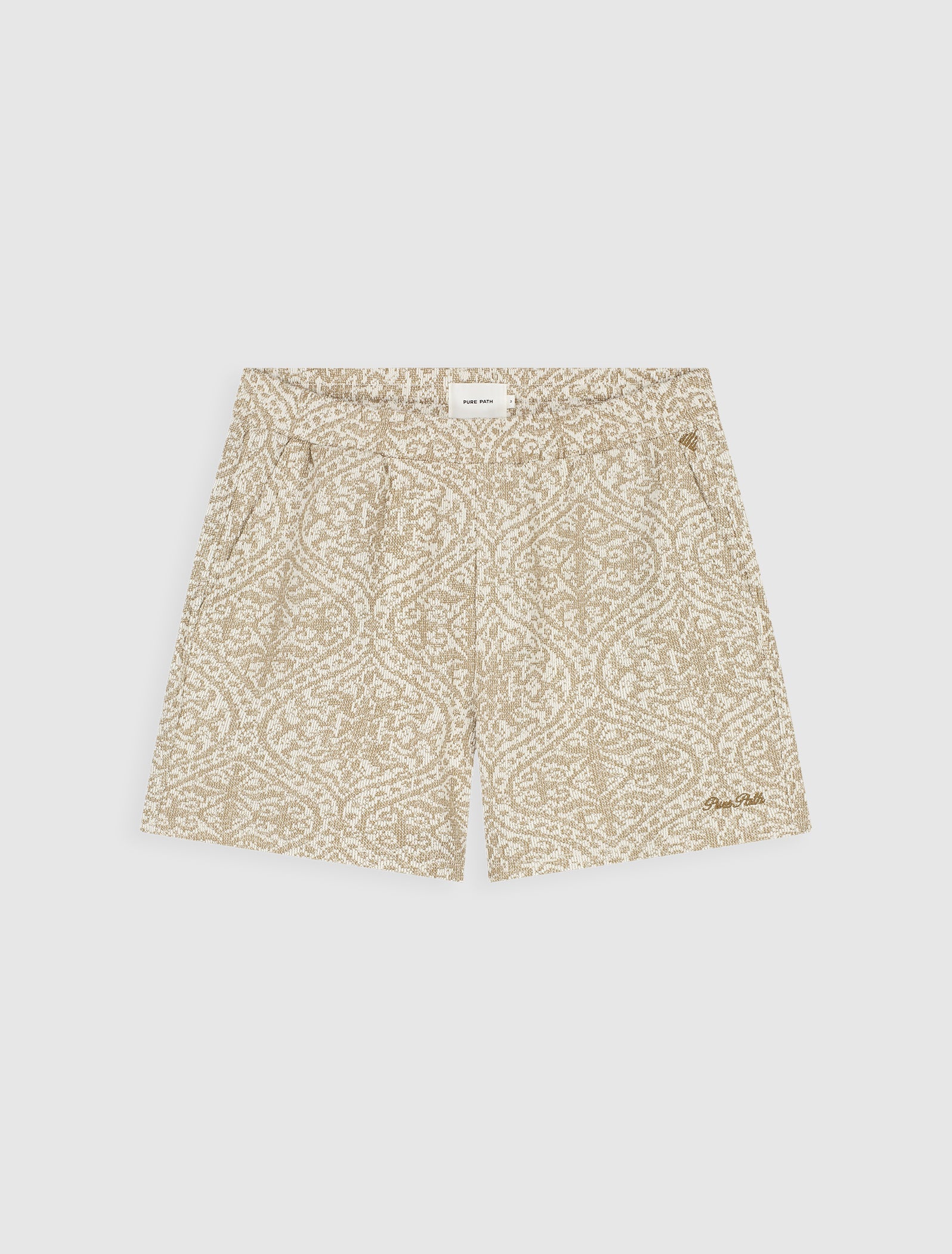 Pure Path Jacquard Shorts - Sand