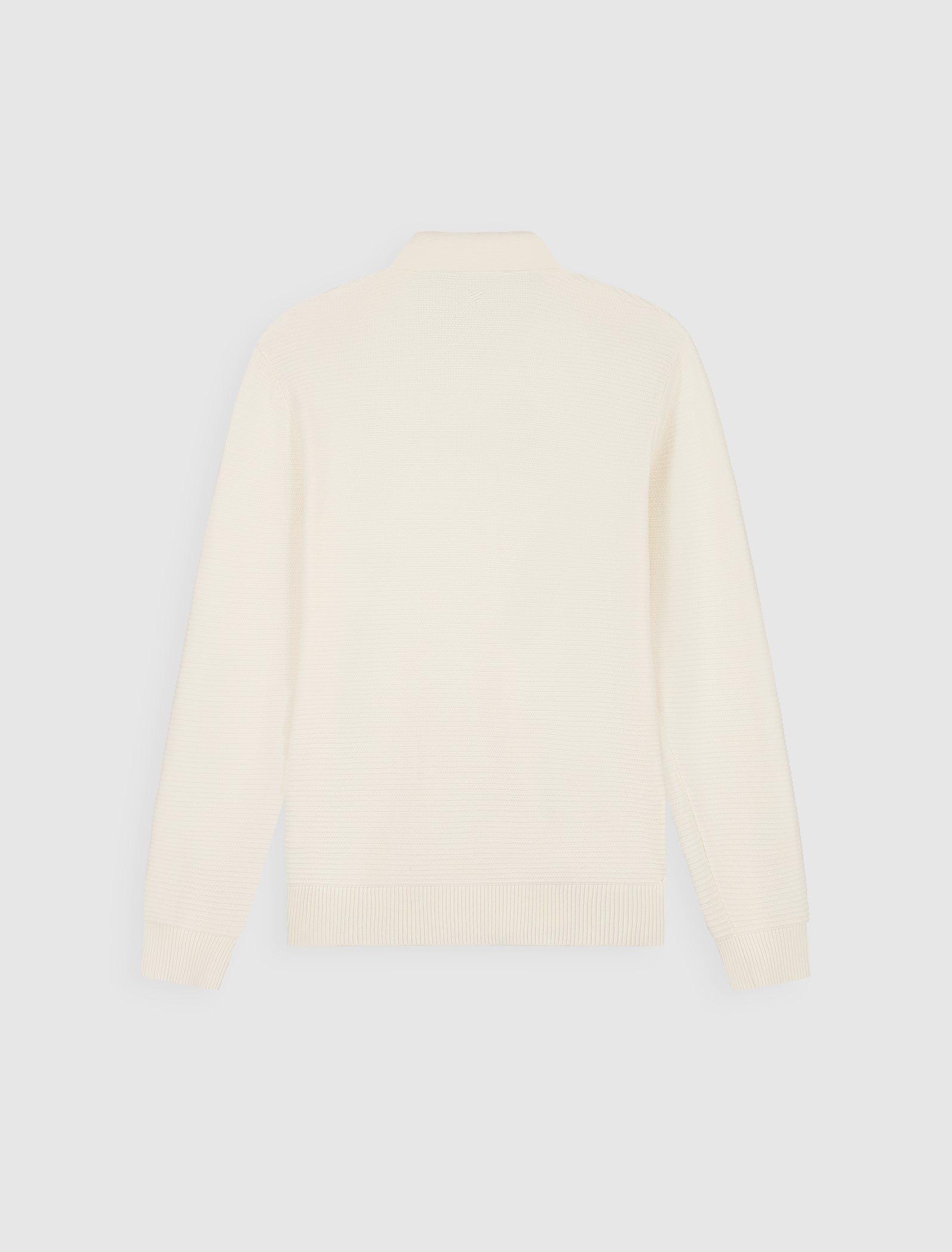 Pure Path Embroidered Braided Knit Polo - Off White