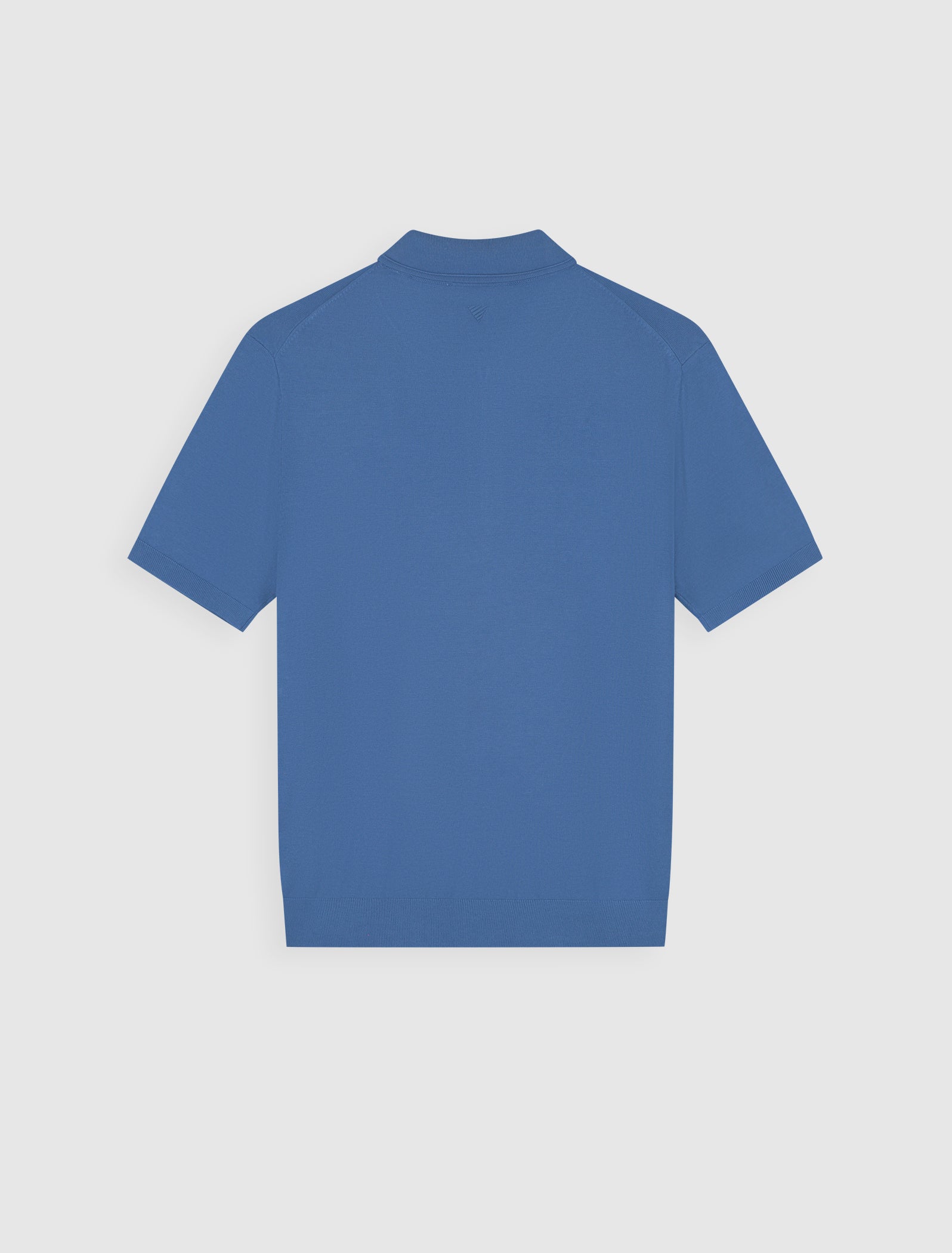 Pure Path Half-Zip Flat Knit Polo - Faded Cobalt