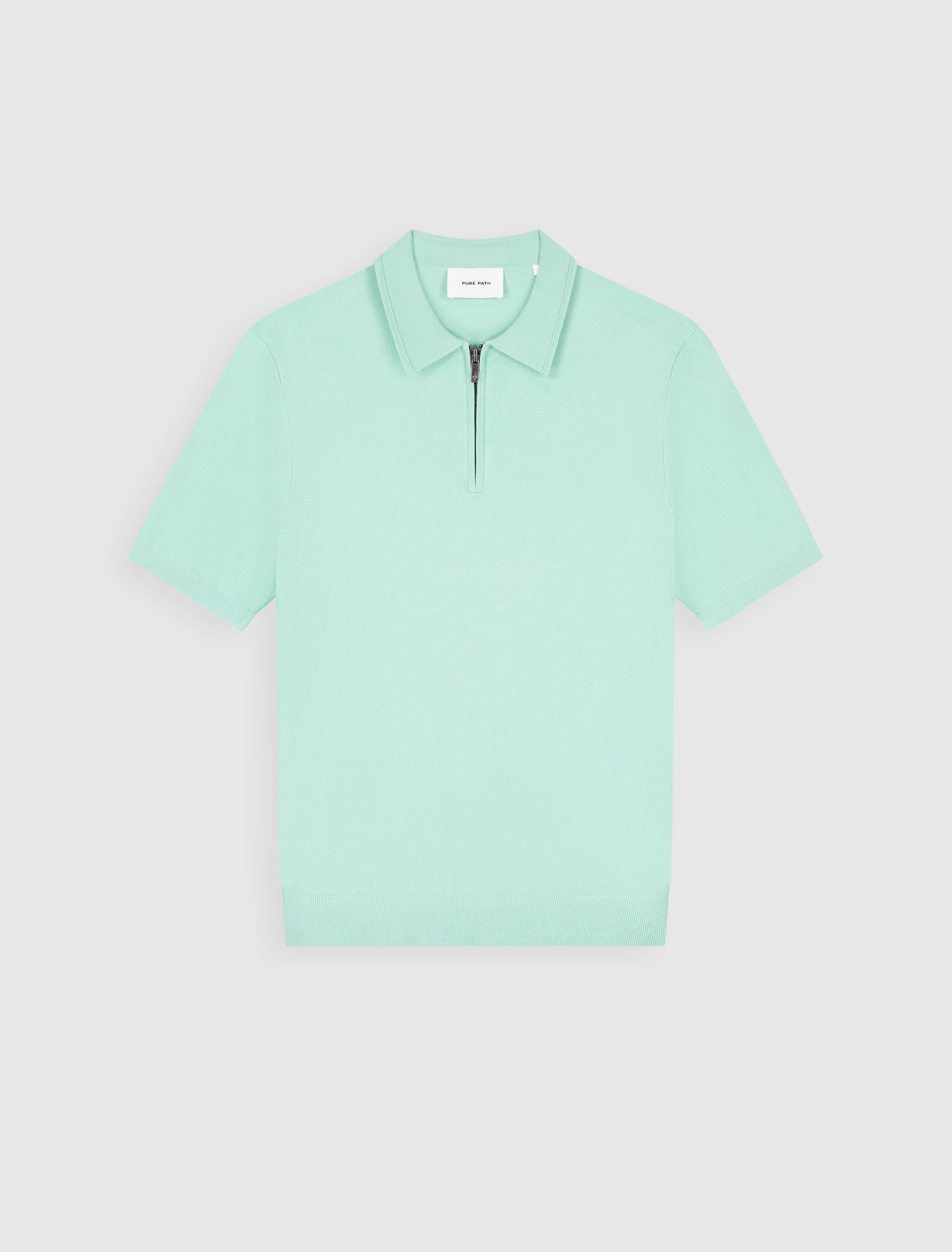 Pure Path Half-Zip Flat Knit Polo - Mint