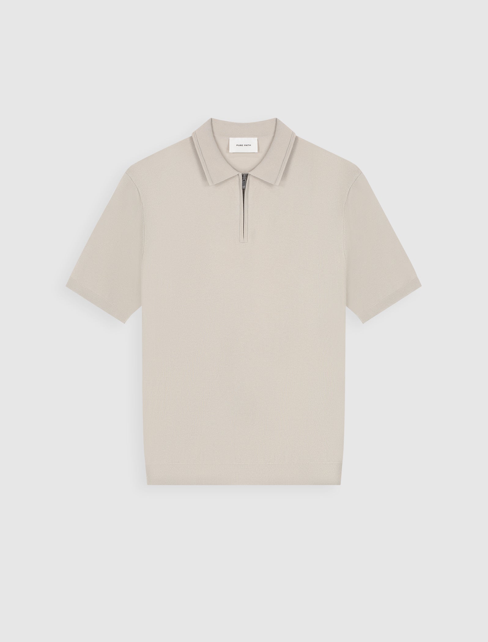Pure Path Half-Zip Flat Knit Polo - Sand