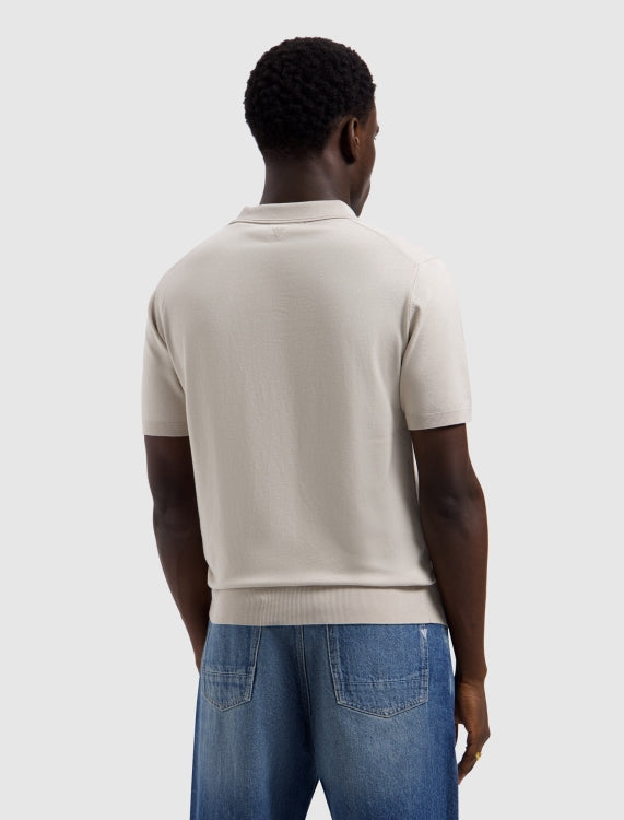 Pure Path Half-Zip Flat Knit Polo - Sand