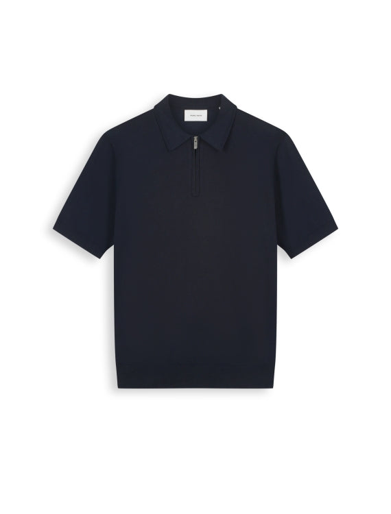 Pure Path Half-Zip Flat Knit Polo - Dark Navy