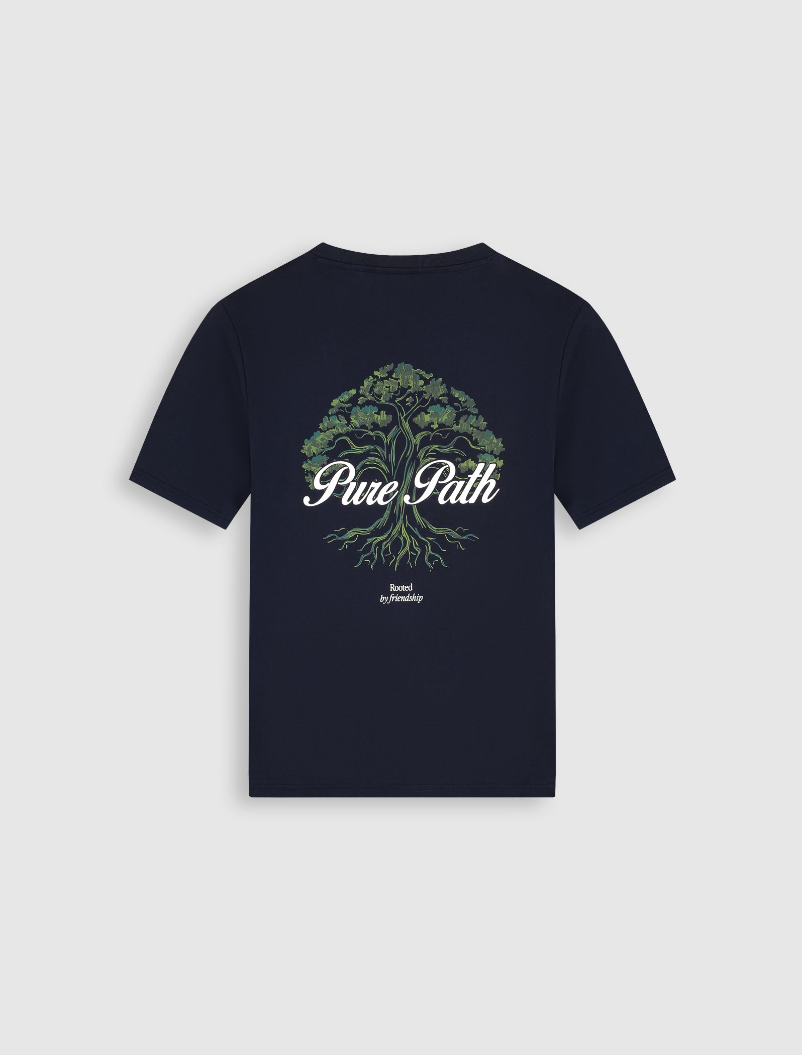 Pure Path Rooted Tree T-shirt- Dark Navy