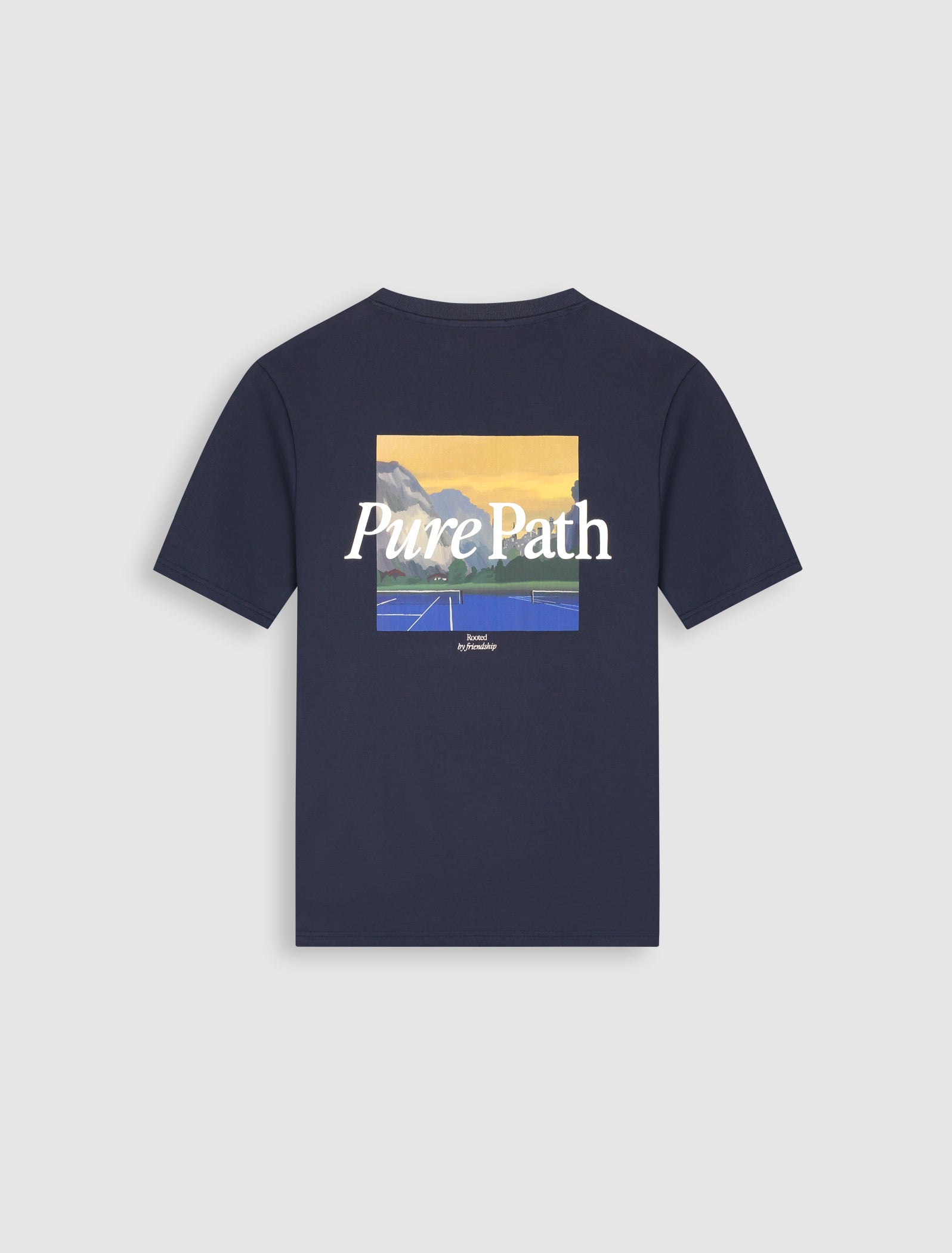 Pure Path Landscape View T-shirt- Dark Navy