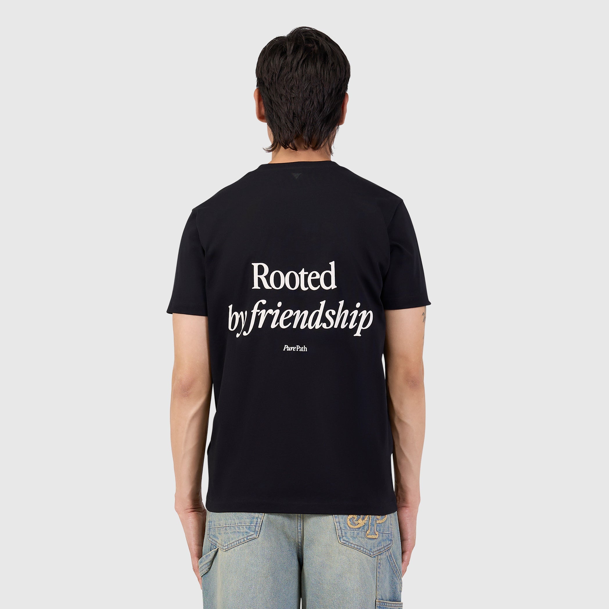 Pure Path Rooted By Friendship T-shirt- Black
