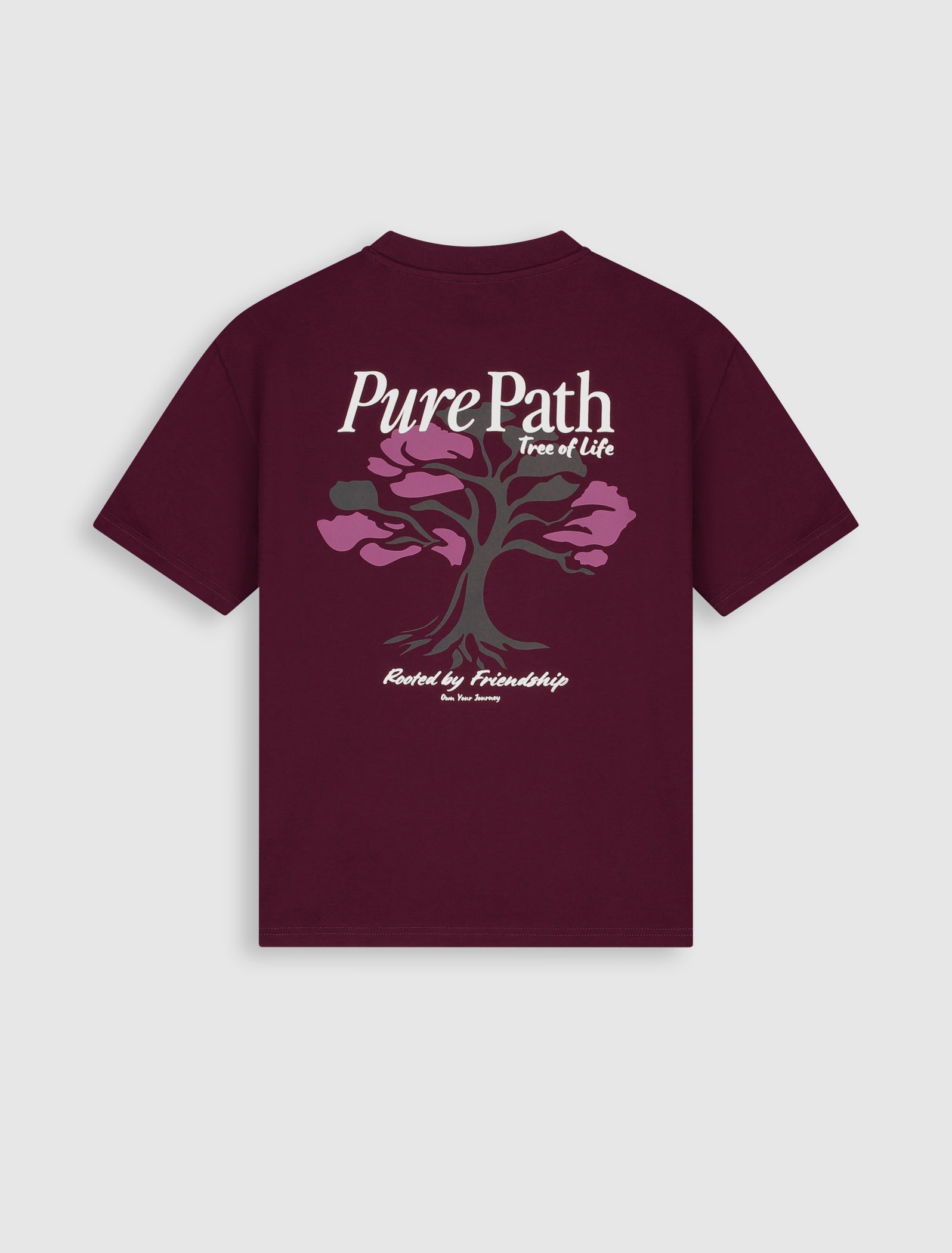 Pure Path Tree Of Life T-shirt- Wine Red