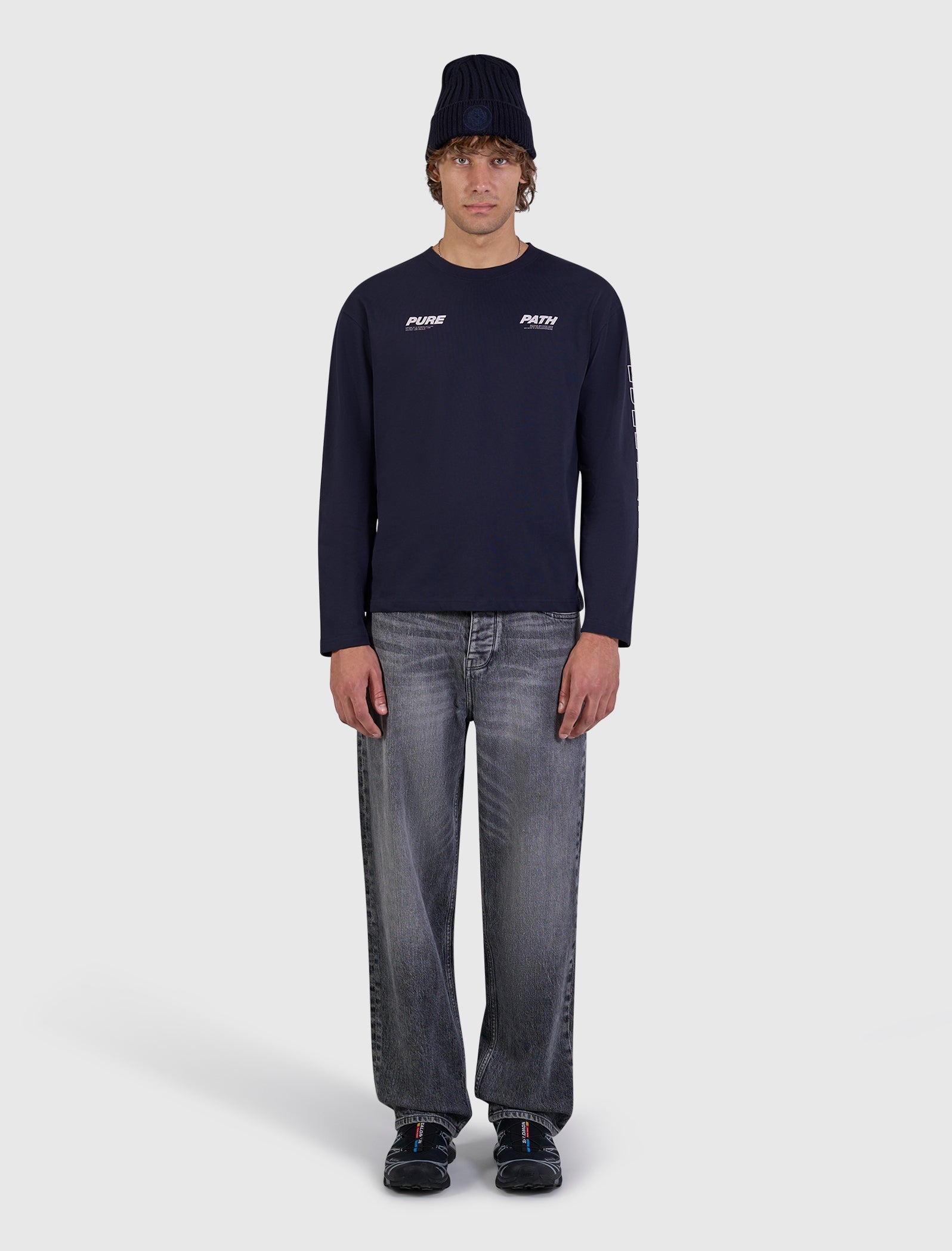 Pure Path Pure Longsleeve T-shirt- Dark Navy