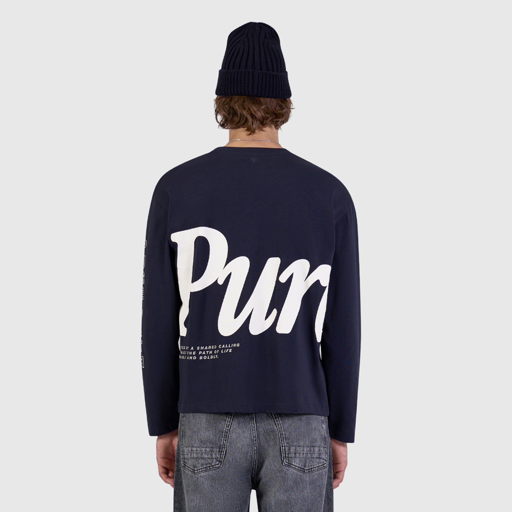Pure Path Pure Longsleeve T-shirt- Dark Navy