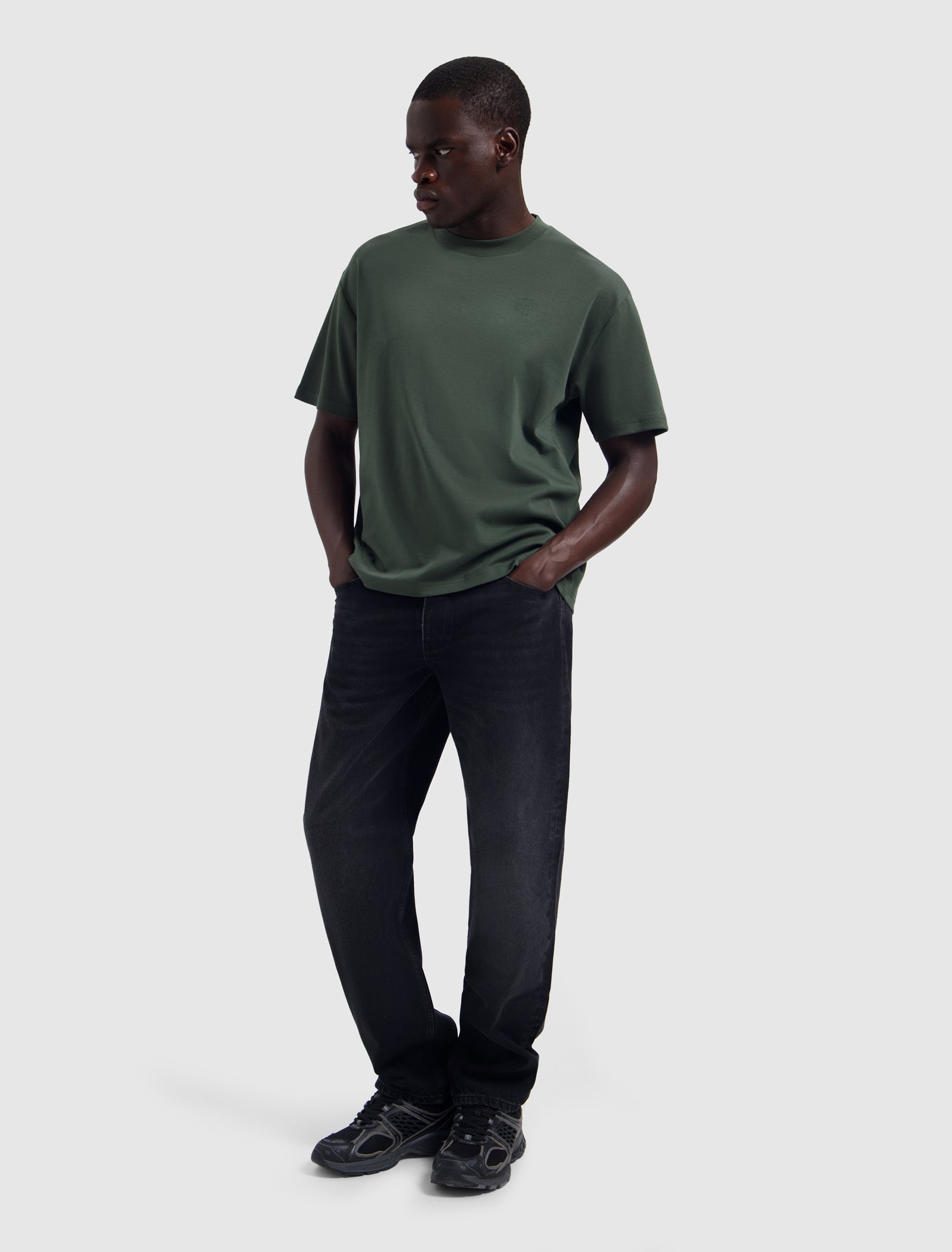 Pure Path Essential Initials T-shirt- Dark Army
