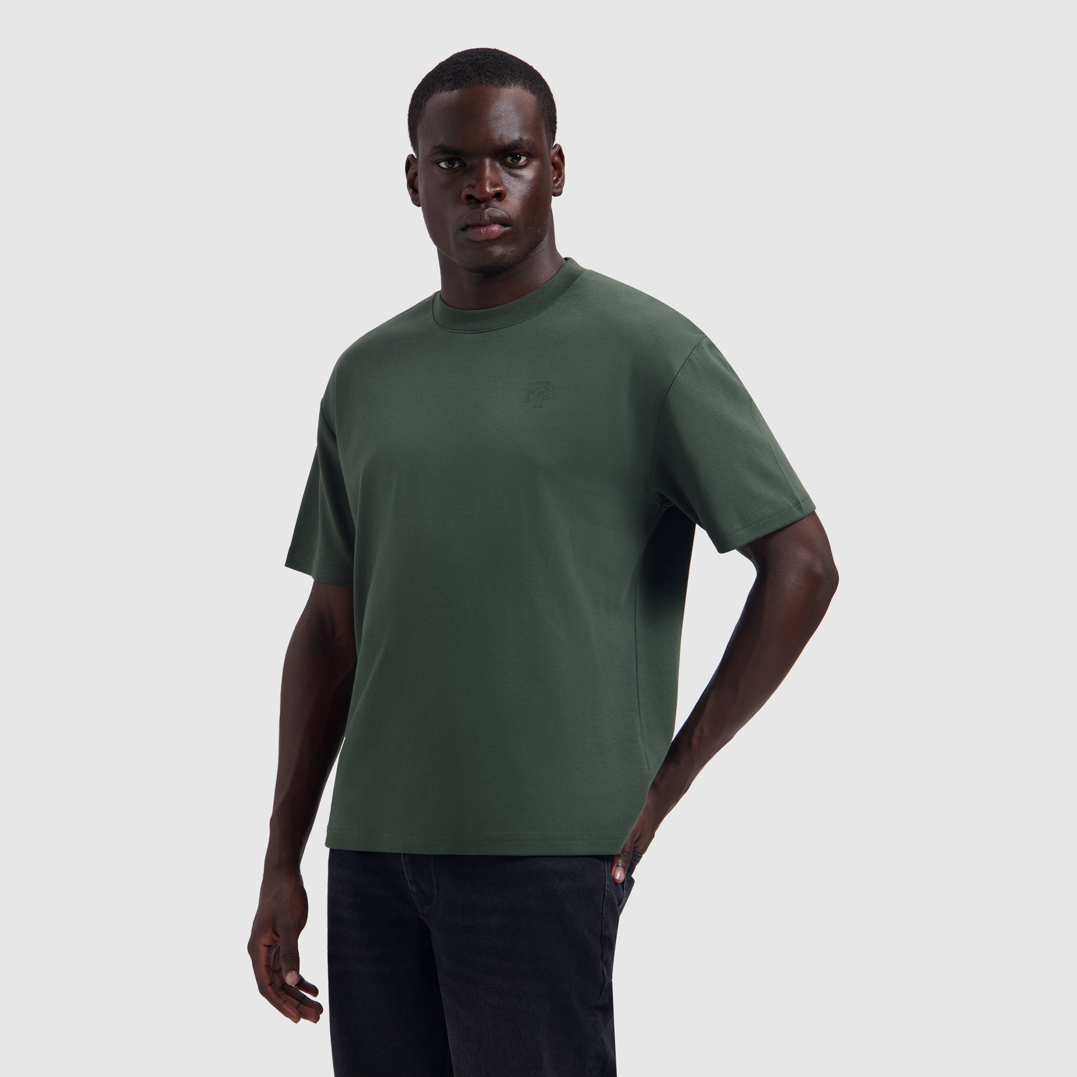 Pure Path Essential Initials T-shirt- Dark Army