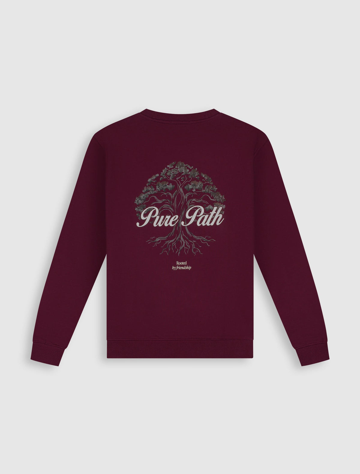 Pure Path Rooted Tree Sweater- Wine Red