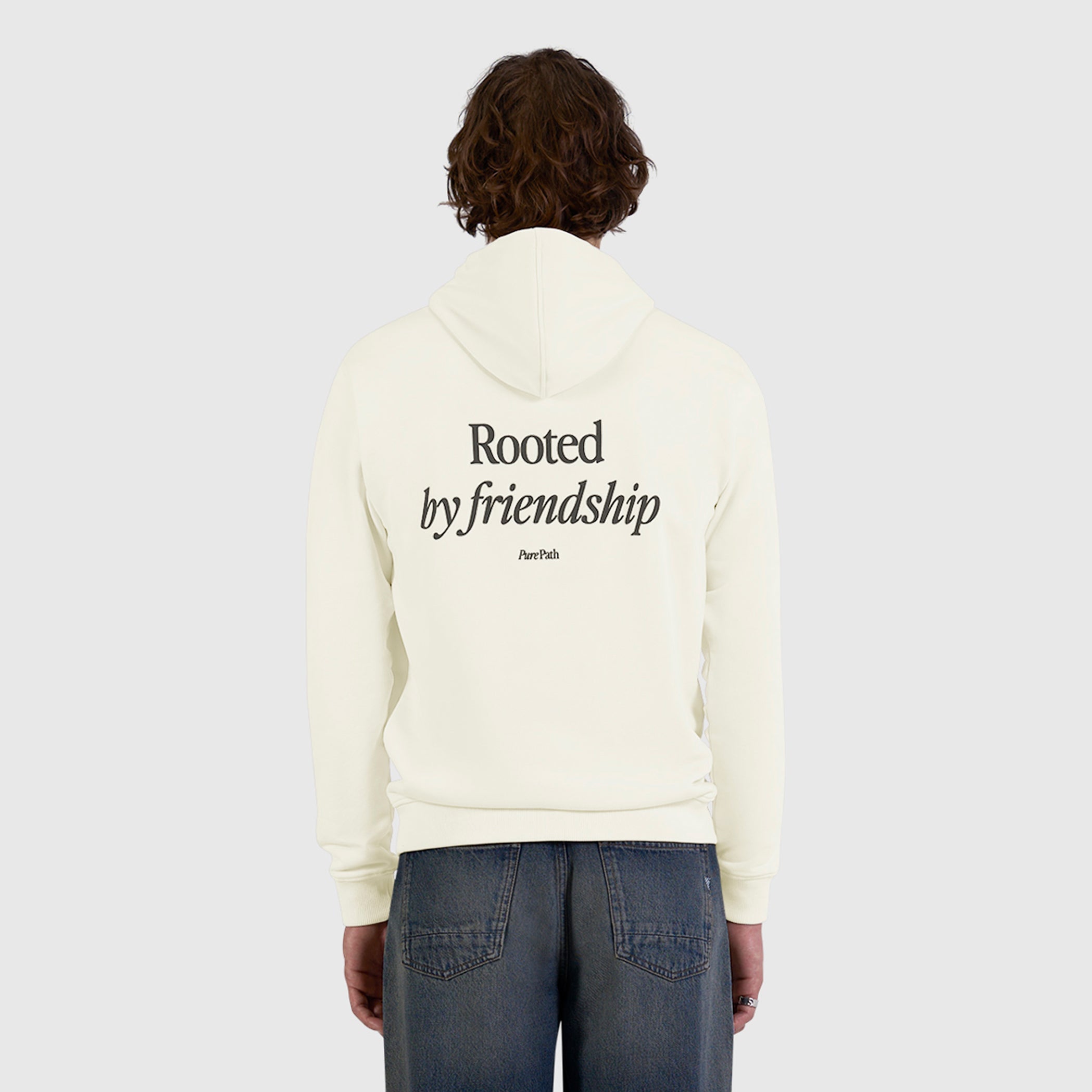 Pure Path Rooted by Friendship Hoodie- Dark Brown
