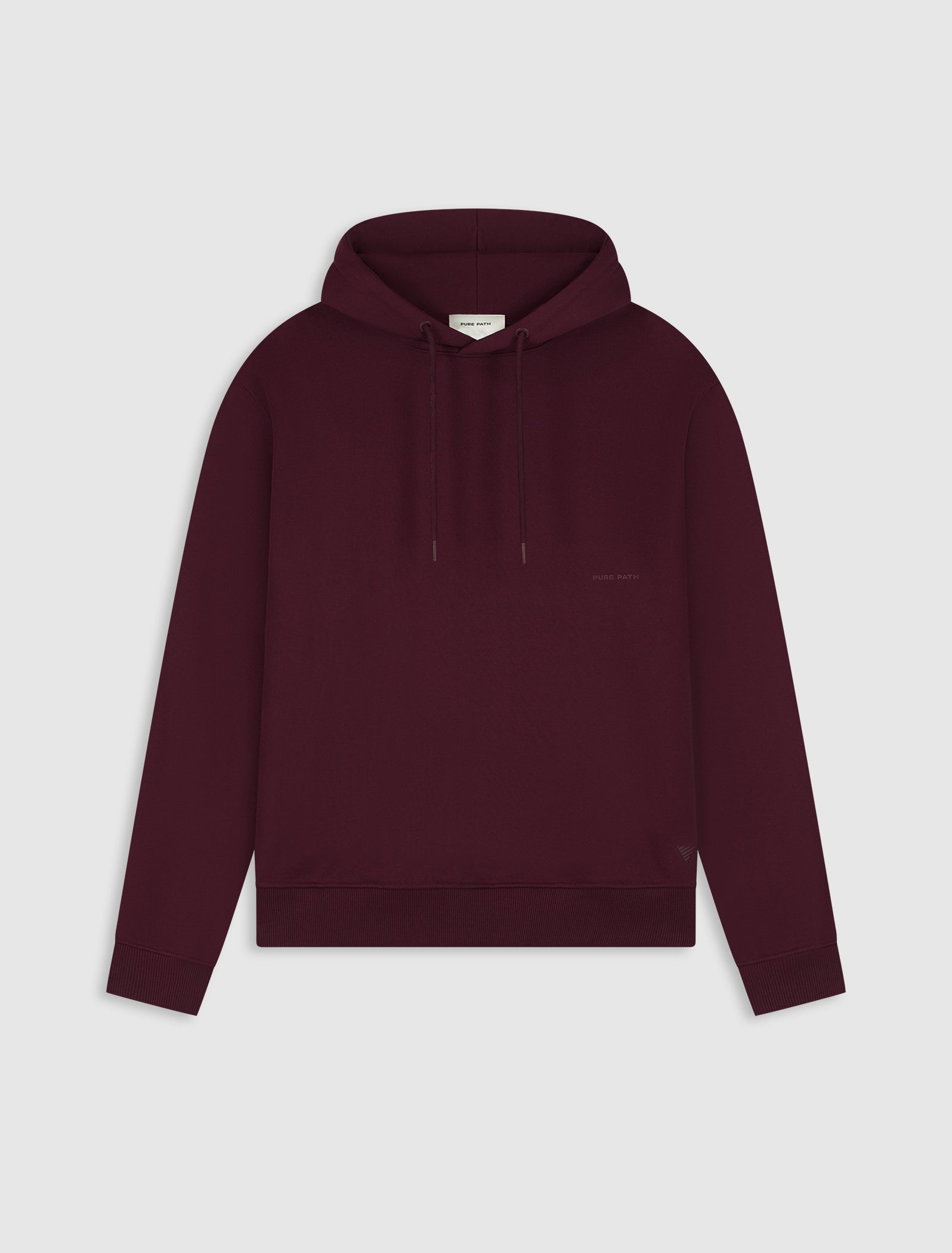 Pure Path Essential Logo Hoodie- Wine Red