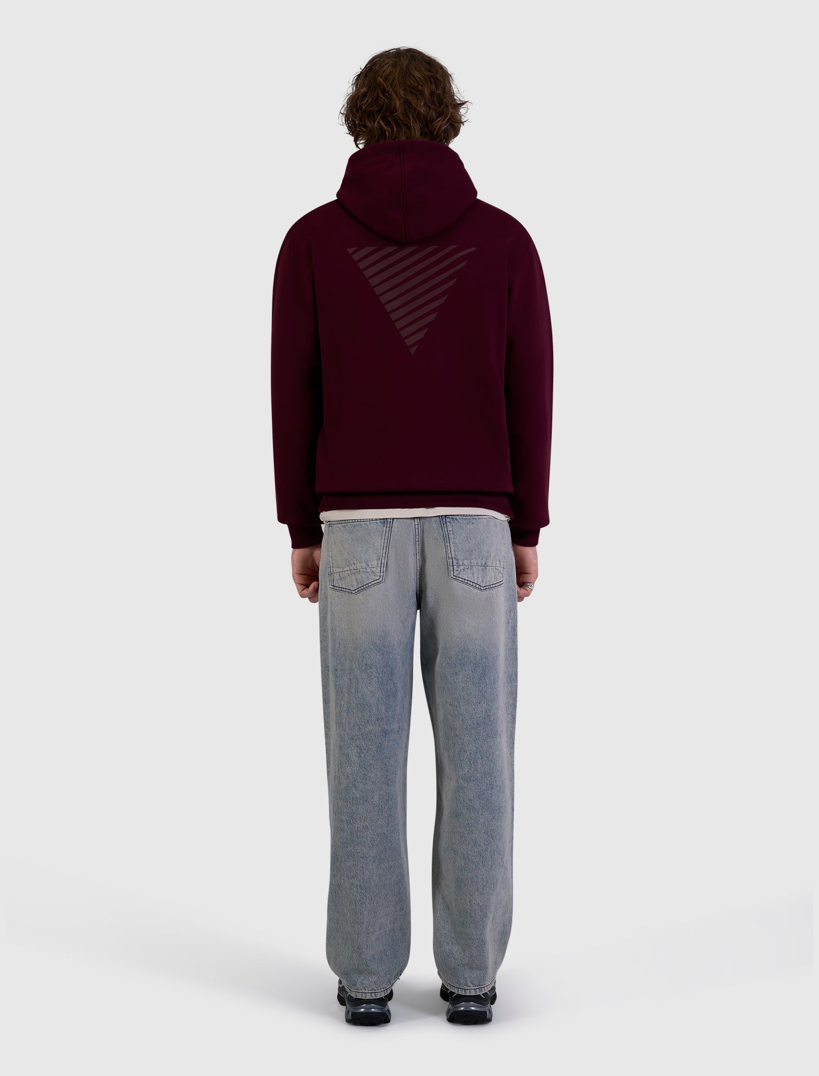 Pure Path Essential Logo Hoodie- Wine Red