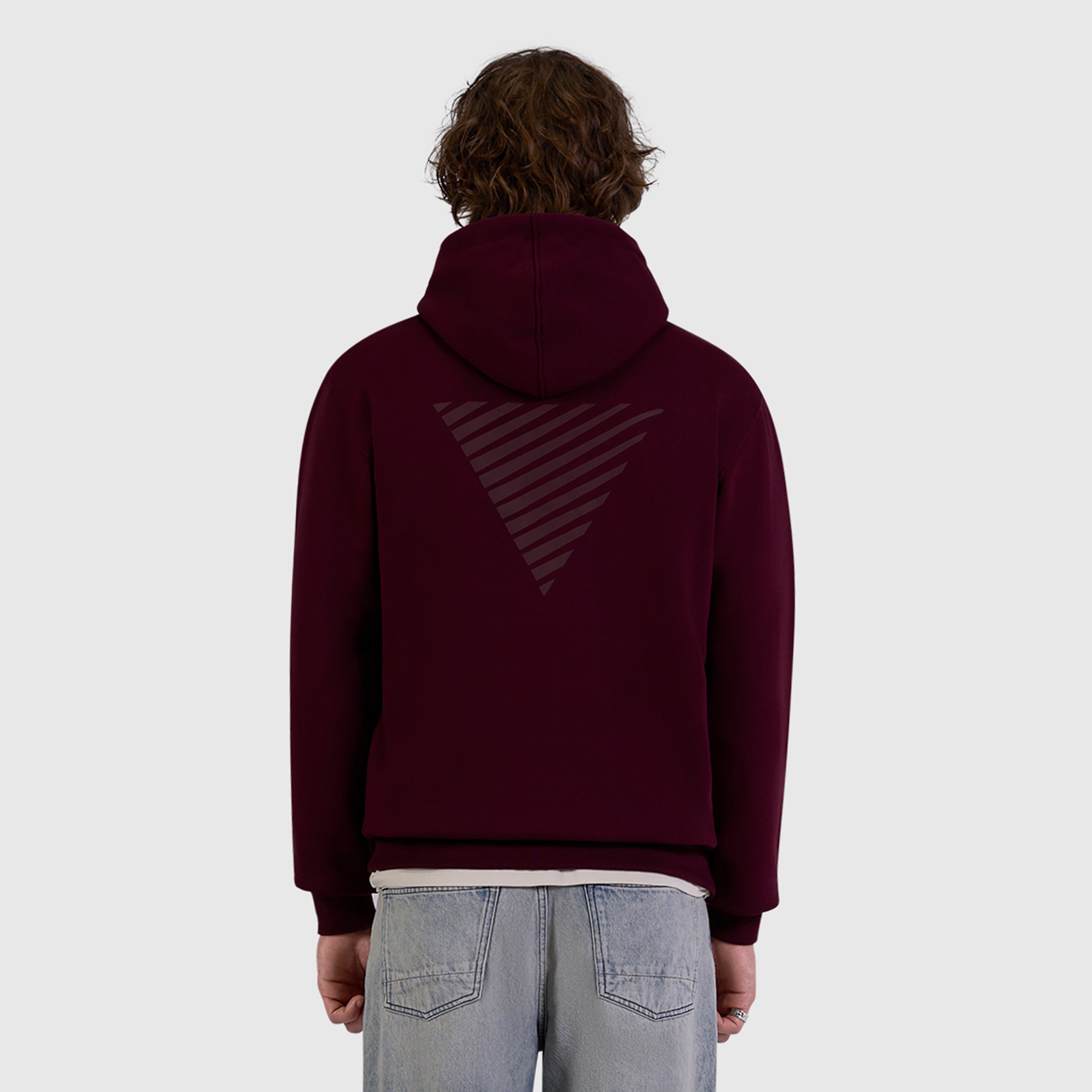 Pure Path Essential Logo Hoodie- Wine Red
