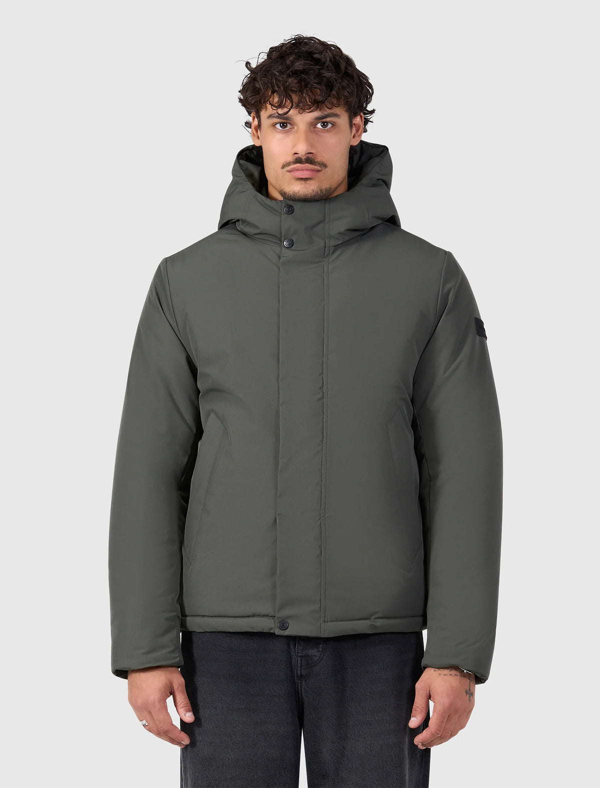 Pure Path Active Flex Short Parka Jacket - Dark Army