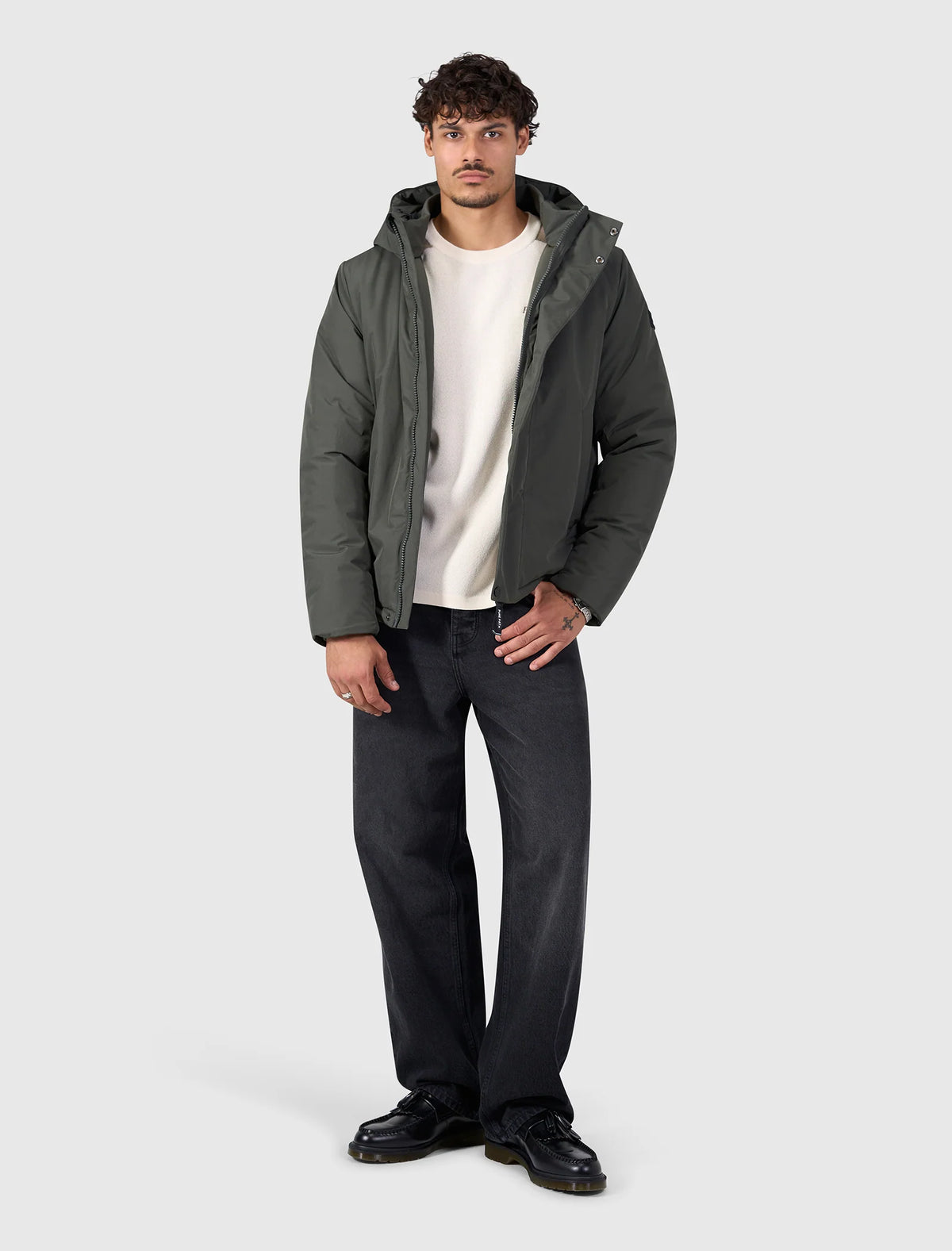 Pure Path Active Flex Short Parka Jacket - Dark Army