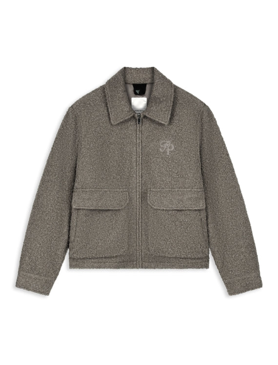 Pure Path Initials Teddy Jacket - Taupe
