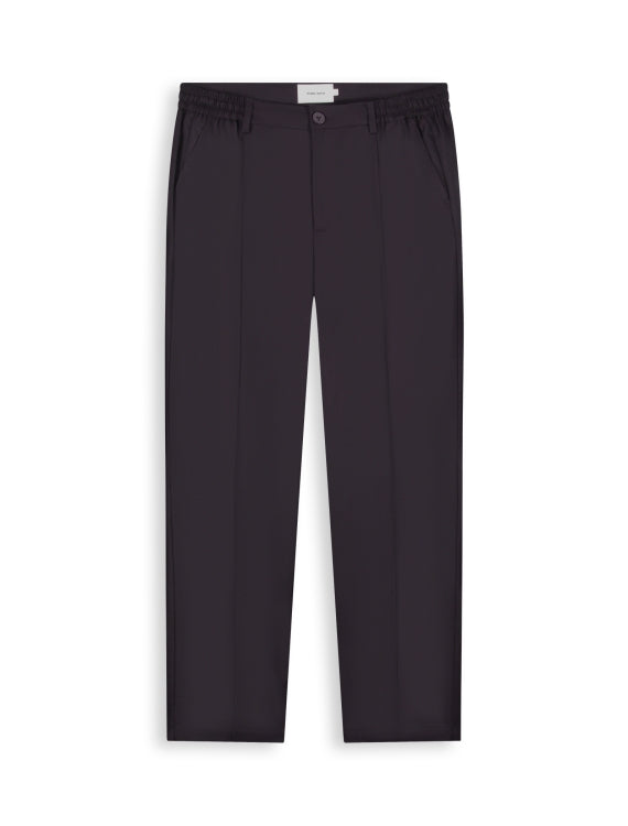 Pure Path Pleated Twill Pants - Dark Brown