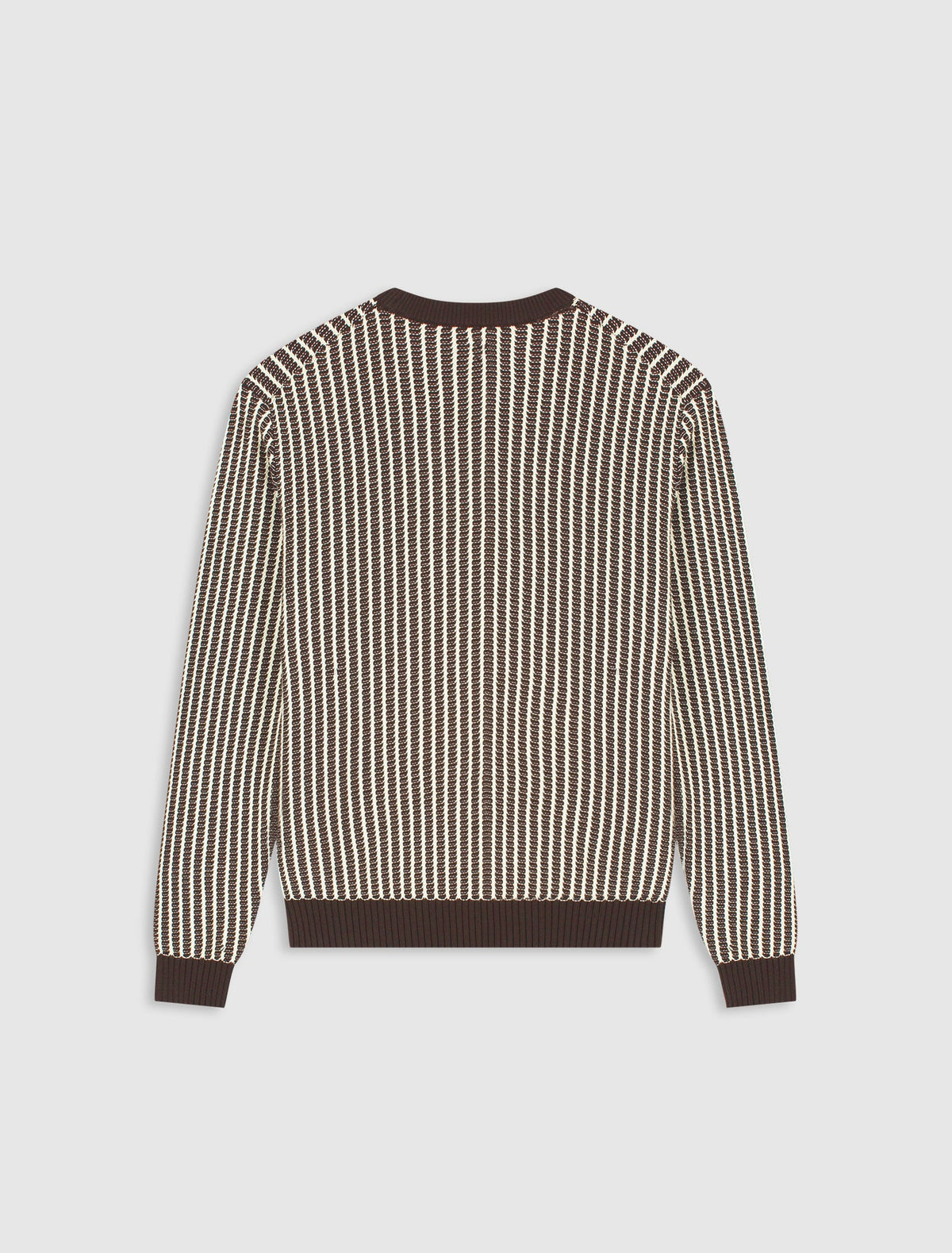 Pure Path Ladder Stitch Knit Sweater- Dark Brown