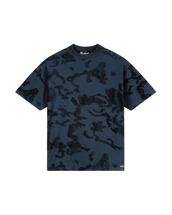 Malelions Men Jacquard T-Shirt- Navy