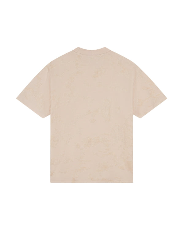 Malelions Men Jacquard T-Shirt- Off-White