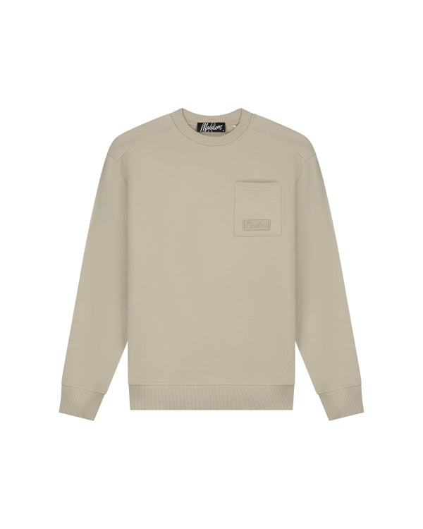 Malelions Men Pocket Sweater- Light Taupe