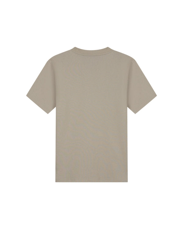 Malelions Men Pocket T-Shirt- Light Taupe