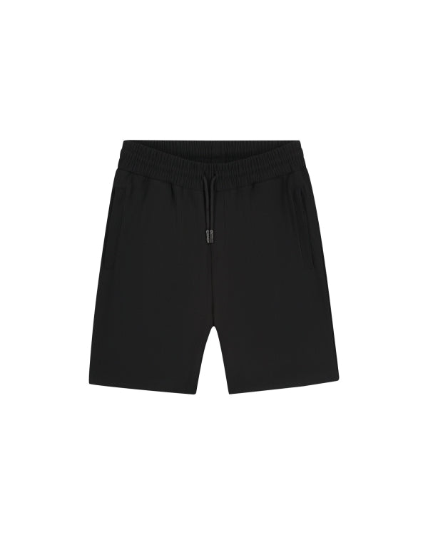 Malelions Men Ribbed Shorts- Black