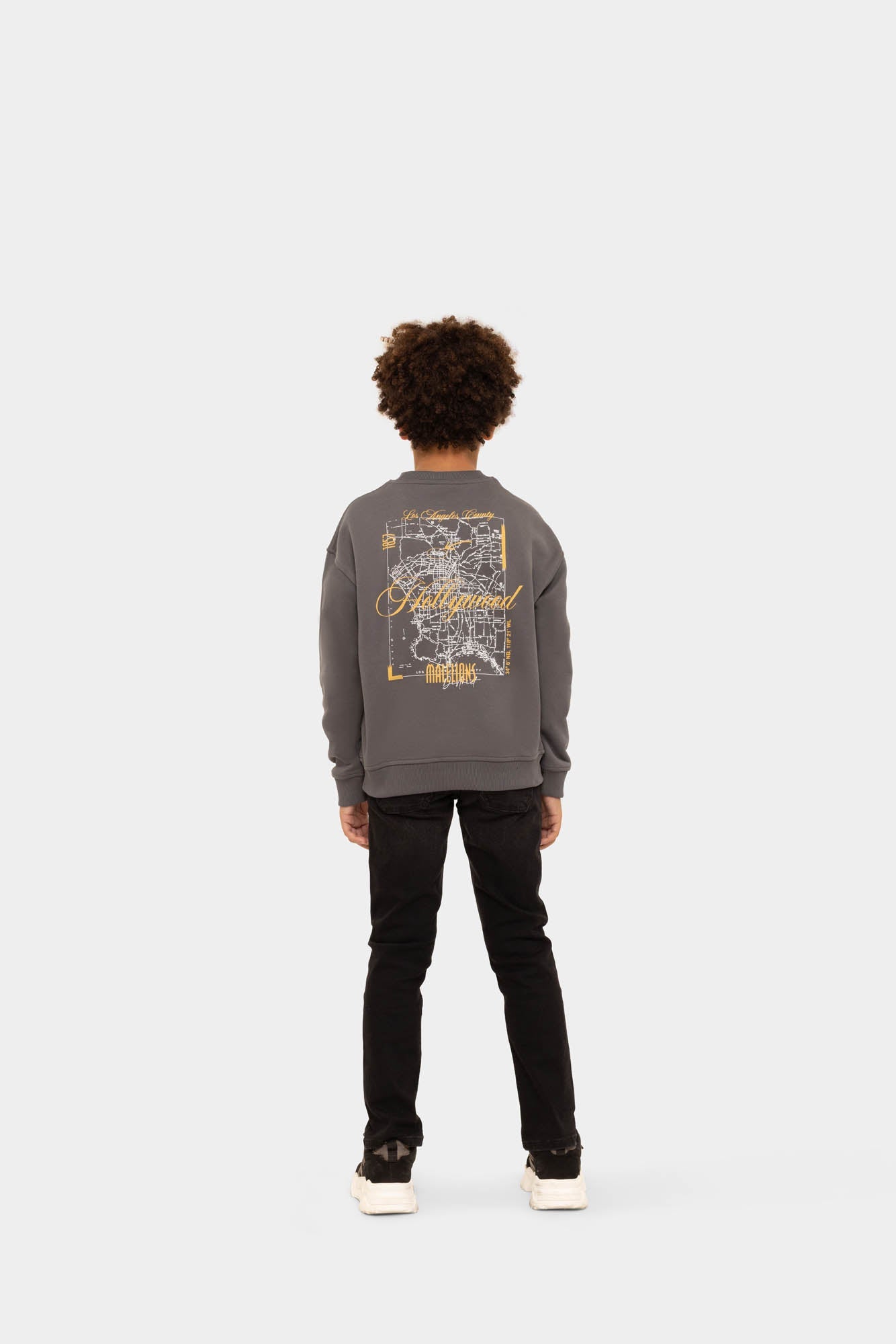 Malelions Junior Hollywood Map Sweater - Anthracite