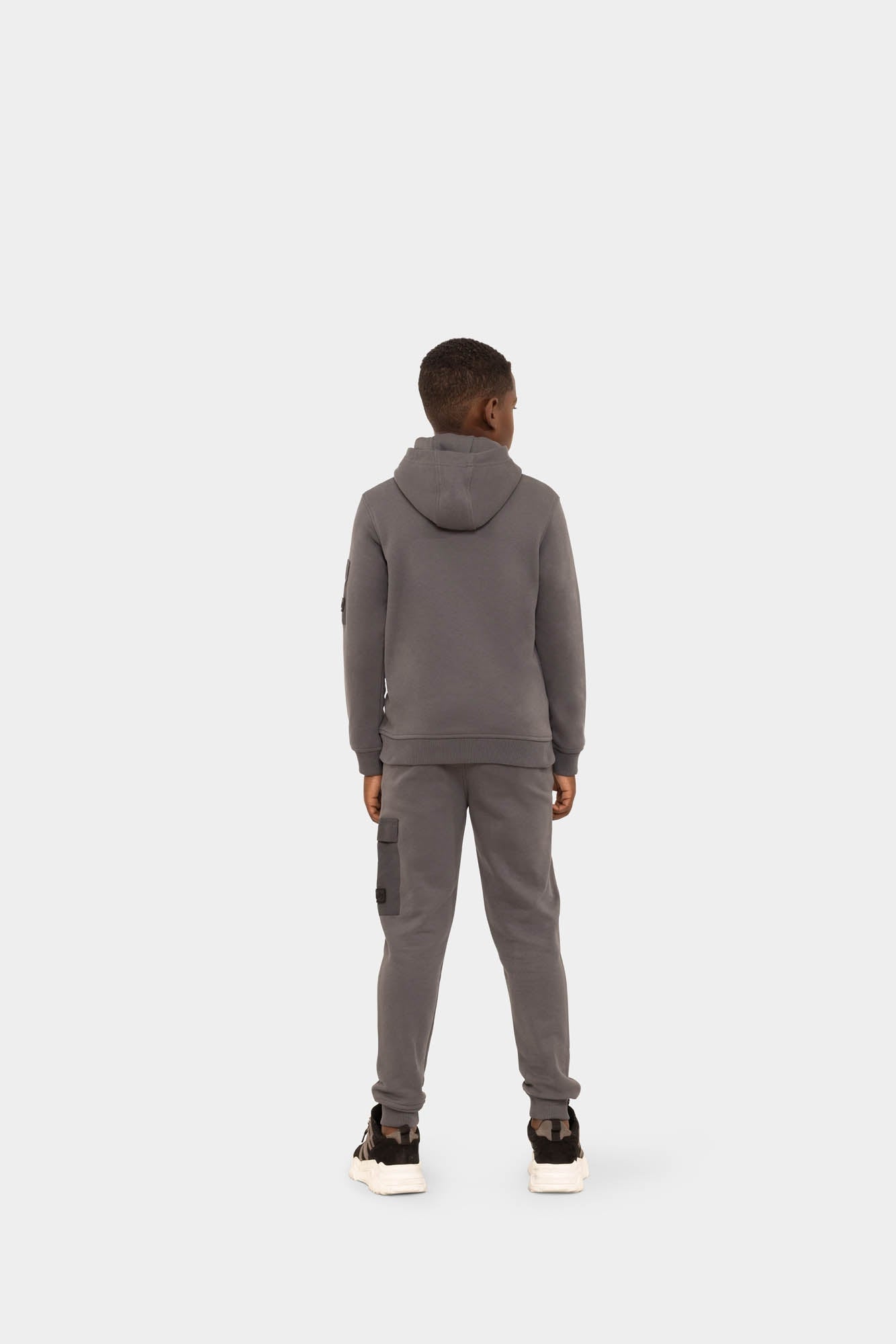 Malelions Junior Nylon Pocket Hoodie - Anthracite