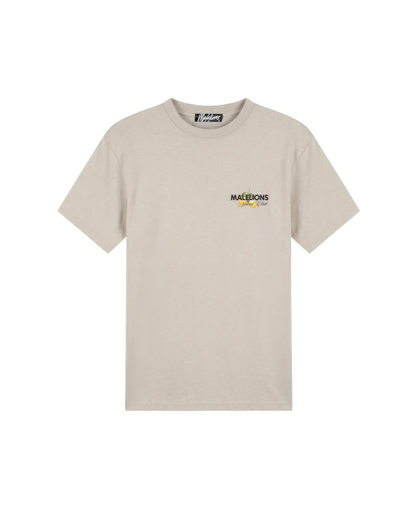 Malelions Men Limone Di Capri T-Shirt- Light Taupe