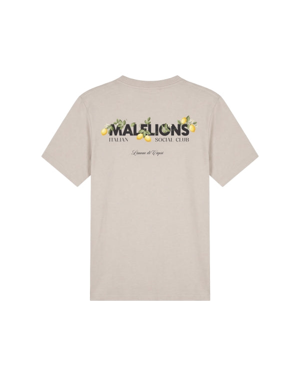 Malelions Men Limone Di Capri T-Shirt- Light Taupe