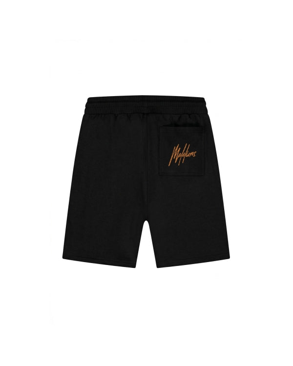 Malelions Men Oversized Striped Signature Short- Black