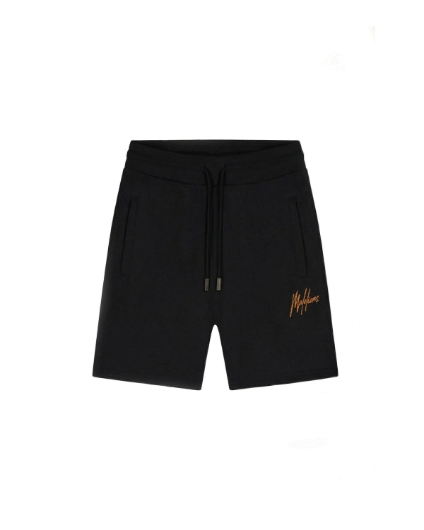 Malelions Men Oversized Striped Signature Short- Black